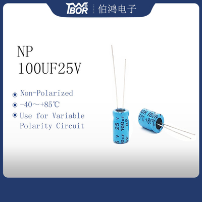 100UF25V Bipolarny kondensator elektrolityczny Niespolaryzowany kondensator elektrolityczny