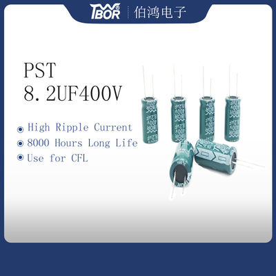 Zielony kondensator elektrolityczny promieniowy 8.2UF400V 10X20mm TW BOR