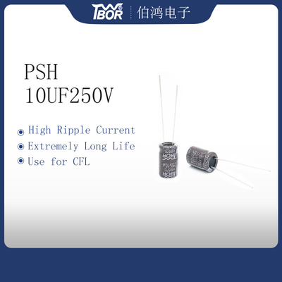 ISO9001 10X13MM Aluminiowy kondensator elektrolityczny CFL 10UF 250V