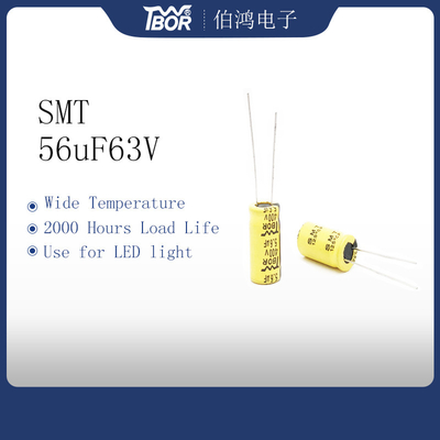 56UF 63V 8X12MM LED Kondensator świetlny Szeroka temperatura ISO9001
