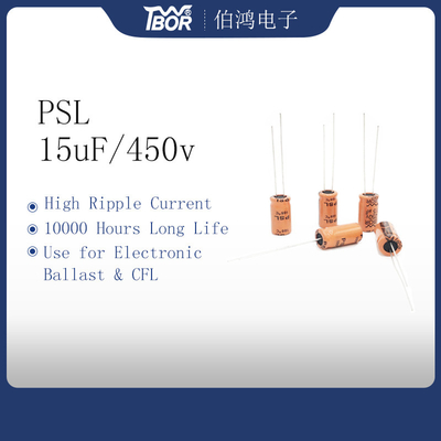 PSL 15uF450V Inwerterowe kondensatory elektrolityczne z ołowiem promieniowym 13X25MM