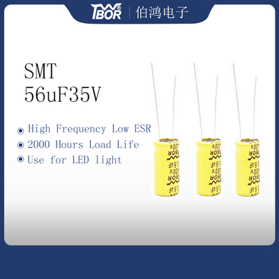 Kondensator elektrolityczny wysokiej częstotliwości Low ESR 6.3x11mm 56uF 35V