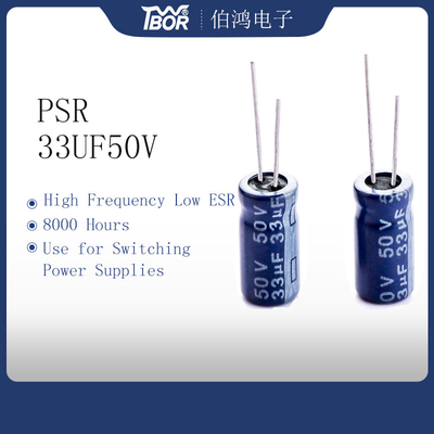 33uf50v 6.3x11 Miniaturowy kondensator Wysokoczęstotliwościowy kondensator aluminiowy o niskiej ESR