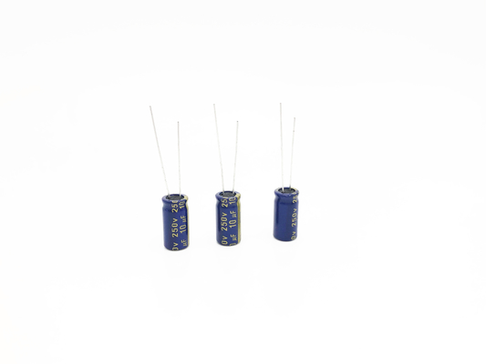 10UF 250V 8x16mm promieniowe kondensatory elektrolityczne 20% tolerancji