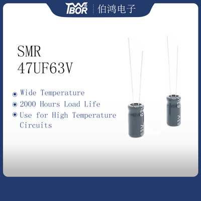 Miniaturowy kondensator ISO14001 47UF 63V 8X12MM Al Kondensator elektrolityczny