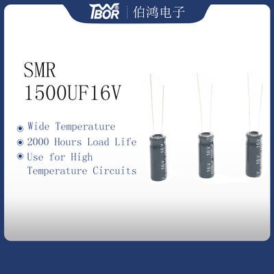 Miniaturowe aluminiowe kondensatory elektrolityczne promieniowe 1500UF 16V
