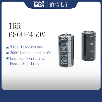 ISO9001 Aluminiowy kondensator elektrolityczny 680UF450V Kondensatory UPS 35X50MM