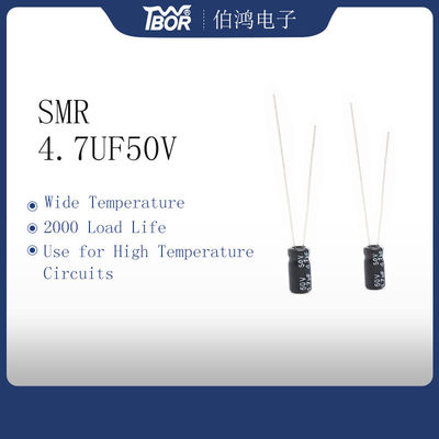 2000 godzin Żywotność kondensatora promieniowego typu ołowiowego 4,7 UF 50 V 5x11 mm