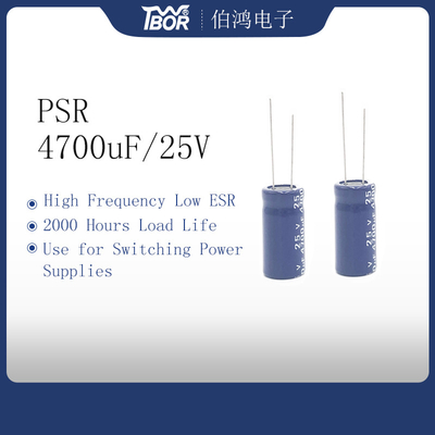 4700uf 25v Radialny kondensator elektrolityczny 2000 godzin obciążenia 18x40mm